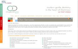 Chagford Dental website screenshot
